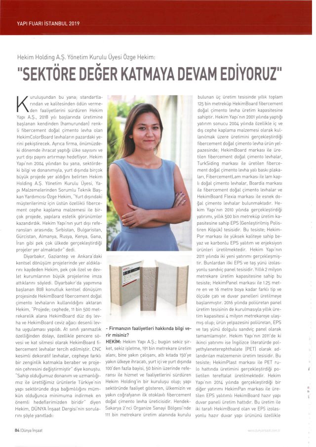 Dünya İnşaat Magazine